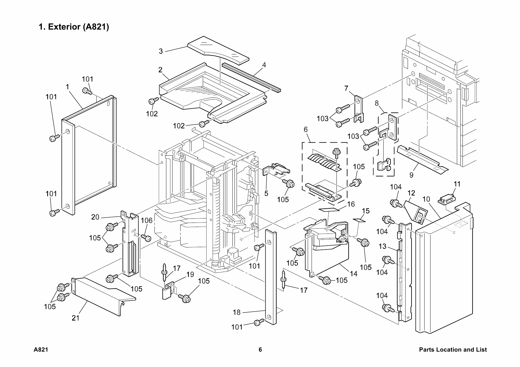 RICOH Options A821 SORTER-STAPLER Parts Catalog PDF download-2